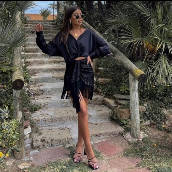 Zara Printed sarong skirt - Picture 13 of 13